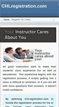 Mobile Screenshot of chlregistration.com